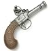 18th Century Gentlemans Pocket Flintlock Pistol - Replica of Classic Colonial / Pirate Gun with Iron Grey Finish