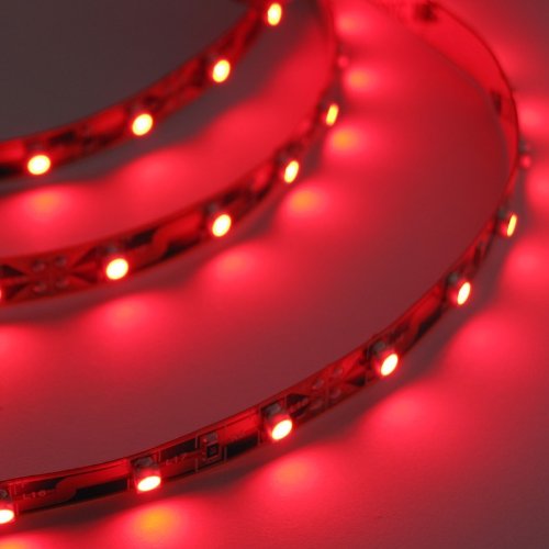 Hitlights LED Red Flexible LED Ribbon Lighting Strip, 300 LEDs, 3528 Type SMD, 5 Meter or 16.4 Ft, 12 Volt, 24 Watt