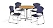 OFM PKG-BRK-031-0016 Breakroom Package, Oak Table/Navy Chair