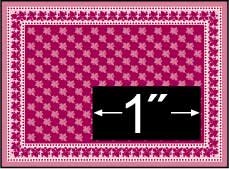 1:24 Scale Garnet Rug Dollhouse Miniature