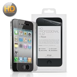 elago HD Professional Extreme Clear (Anti-Reflective Optical Coating) film Set for iphone4 AT&T and Verizon + Microfiber Cleaner