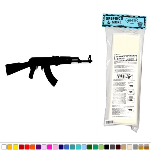 AK-47 Assault Rifle - Gun - Vinyl Sticker Decal Wall Art Decor - Black