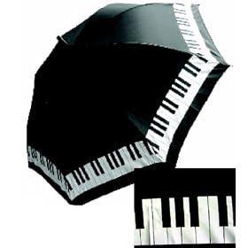 Punk Rock Retro PIANO Rain Umbrella