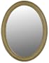 Belle Foret BF80043 Oval Mirror, Antique Parchment