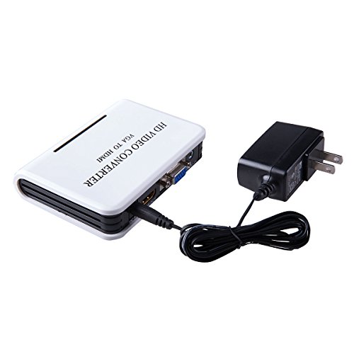 WEIAY1080P Audio VGA to HDMI HD HDTV Video Converter Box Adapter for PC Laptop DVD