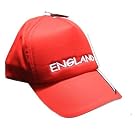 Clearance - Red White England Rugby Text Design, Baseball Cap with Adjustable Strap