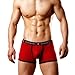 Two Pairs of Mens Red Color Soft Modal Boxer Trunks, Medium