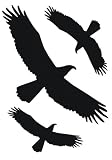 Zoom Produkt-Bild: Aufkleber Vogel-Sortiment, 3 St&uuml;ck, schwarz