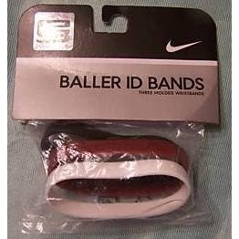 Nike Baller ID Bands - Lebron James - 3 Bands- White - LEBRON, Red - LJ 23; black - KING JAMES