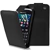 Supergets� Blackberry Curve 9320 Premium Quality Black Top Flip Case Covers, Screen Protector and Polishing Cloth