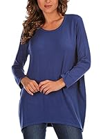 Bleu Marine Camiseta Manga Larga Bali (Azul Medio)