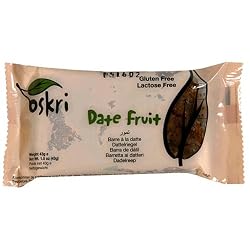 Oskri Date Fruit Bar, Gluten Free, 1.5-Ounce Bars (Pack of 20)