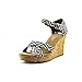 TOMS Women's Strappy Wedge Canvas Sandal