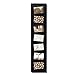 Adeco 7 Slanted Openings Decorative Black Wall Hanging Collage Picture Photo Frame - Made to Display Seven 2x3 Photos