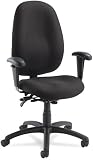 Global 31403BKPB09 Malaga Series High-Back Multi-Tilter Chair, Acrylic/Polyester, Black