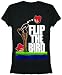Angry Birds Flip the Bird Black Juniors T-shirt Tee