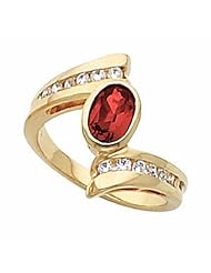 14K Yellow Gold Ruby and Diamond Ring -- LIFETIME WARRANTY