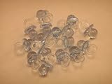 72 Blue Plastic Mini Pacifiers 7/8 Crystal Like