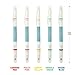 2Way Water-based Deco Pen_5Colors in Set_Fine/Thick Dual Nibs Highlighter