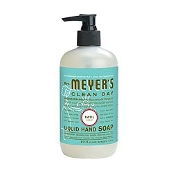 Mrs. Meyer's Clean Day Liquid Hand Soap, Basil, 12.5-Ounce Bottles (Case of 6)