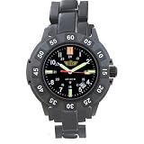 UZI Protector Metal Strap Watch with Tritium Technology - Black - UZI-001-M