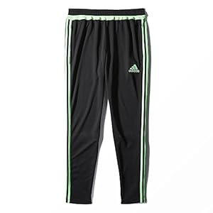 adidas Performance Women's Tiro Training Pant, Small, Black/Flash Green S15/Light Flash Green S15