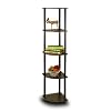 Furinno 99811EX/BK 5-Tier Corner Rack Display Shelf, Dark Espresso
