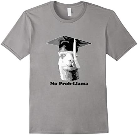 Men's No Prob-Llama Graduation Class of 2016 Hipster T-Shirt Medium Slate