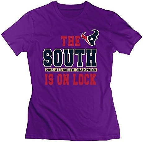 Shichuang Women's NFL Houston Texans 2015 AFC South Division Champions T-shirt S Purple