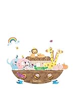 Ambiance Live Vinilo Decorativo Boat and african animals Multicolor