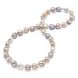 HinsonGayle Extreme Baroque Collection AAA Ultra-Iridescence Metallic Multicolored Baroque Cultured Pearl Necklace (14K White Gold)