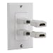 Related Dual Port HDMI Wall Plate with Strain Relief, White Image