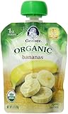 Gerber Purees 1st Foods Organic Pouch Bananas, 3.17 Ounce (Pack of 12)
