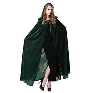 E-futuro Holloween Witch Cosplay Green Cloak