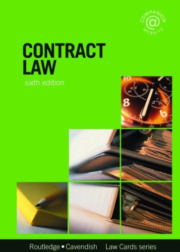 Contract Lawcards (Law Cards) (Law Cards)