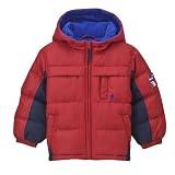 Toddler Boys' Puffer Coat - Red/Navy