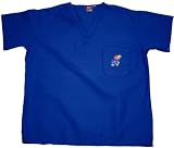 Kansas Jayhawks Sky Blue Scrub Top