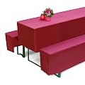 Husse f�r Bierzeltgarnitur rot XXL f�r Tische 70cm breit