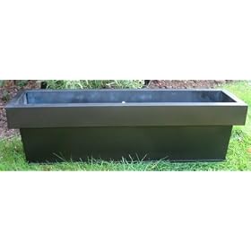 Black Zinc Trough/Window Box 40cm Long
