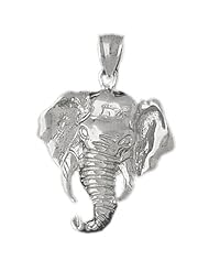 Clevereves 14K White Gold Pendant Elephant 7.5 - Gram(s)