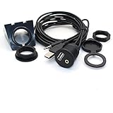Rerii 2 Meters Length USB & 3.5mm AUX Extension Flush Mount 6.5 Feet Audio Cable For Car, Boat and Motorcycle, FAST Delivery Guarantee(Fulfilled By Amazon, Normally Can receive in 3 days)