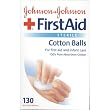 Johnson's First Aid Sterile Cotton Balls for First Aid and Infant Care, 130 CT