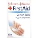 Johnson & Johnson Cotton Balls, Sterile 130 balls