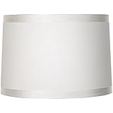 Off White Fabric Drum Shade 15x16x11 (Spider)