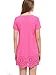 SheIn Women's Crew Neck Short Sleeve Hollow Shift Dress