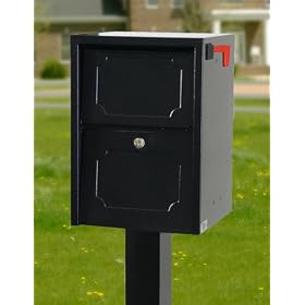 dVault Mailboxes Delivery Vault Junior Kit Box and Center Mount Surface Post... by DVault