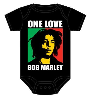 Bob Marley One Love Infant Baby Romper Snapsuit Onesie Black 6M