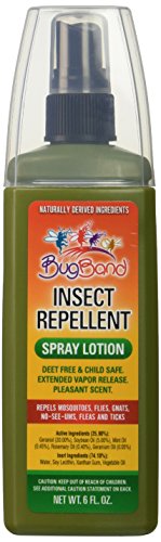 BugBand Insect Repellent, Pump Spray Lotion 6 oz, DEET Free, Safe for Everyone