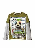 Desigual Kids Camiseta Manga Larga (Verde / Gris)