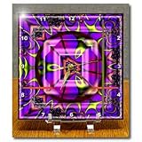 MANDALA zen InnerBalance harmony blue green pink peace energy glowing chakra meditation NewAge - 6x6 Desk Clock